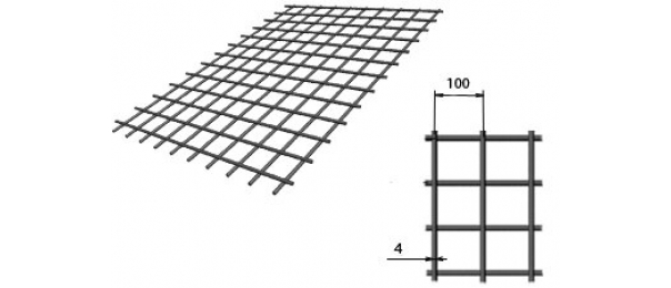 Сетка сварная (дорожная) 100х100х4мм 1,5х2м купить с доставкой в Мещерино
