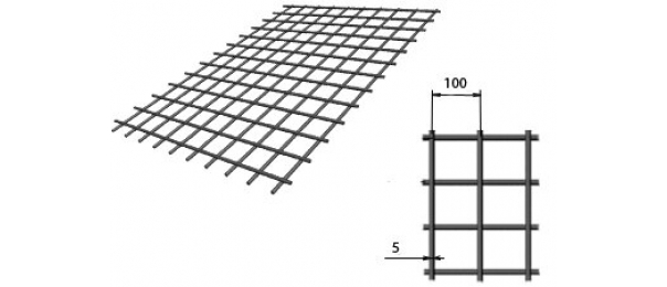 Сетка сварная (дорожная) 100х100х5мм 1,5х2м купить с доставкой в Мещерино